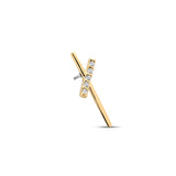 14kt Gold Threadless Attachment - Diana Left