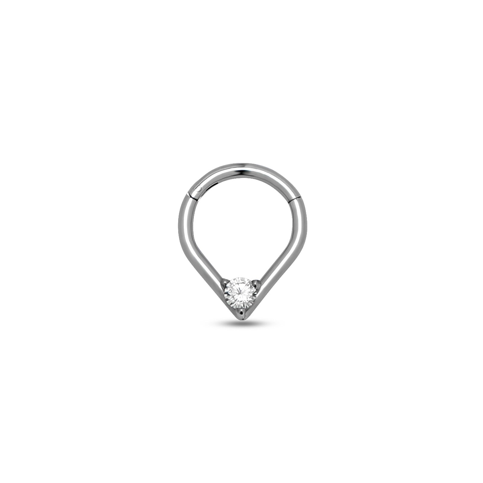 Trident Tear with Jewel Hinged Ring
