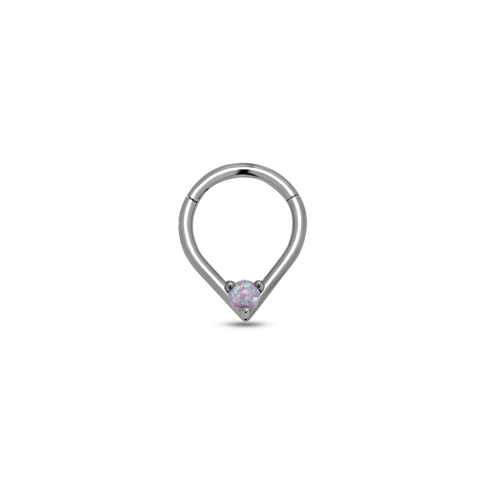 Trident Tear with Jewel Hinged Ring