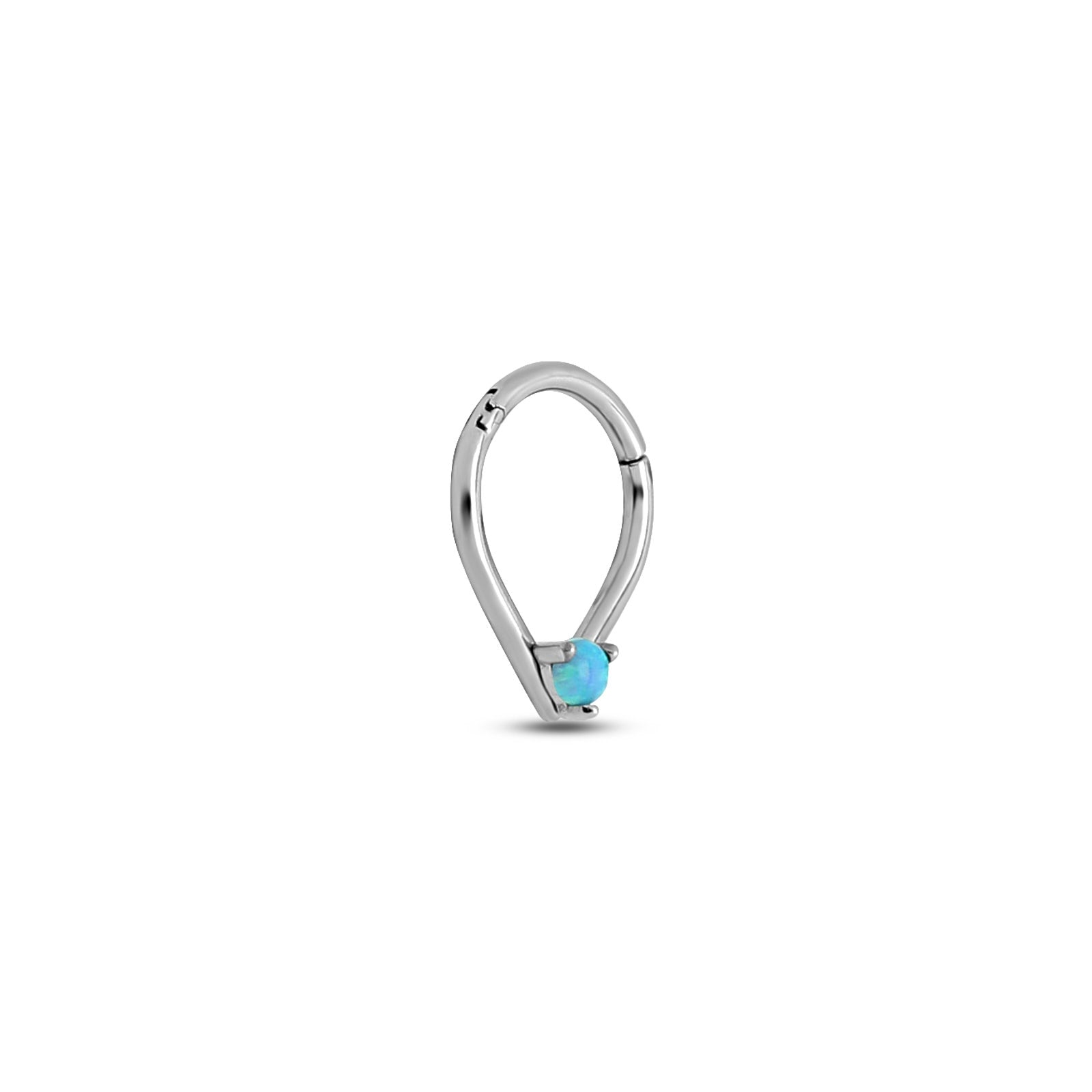 Trident Tear with Jewel Hinged Ring