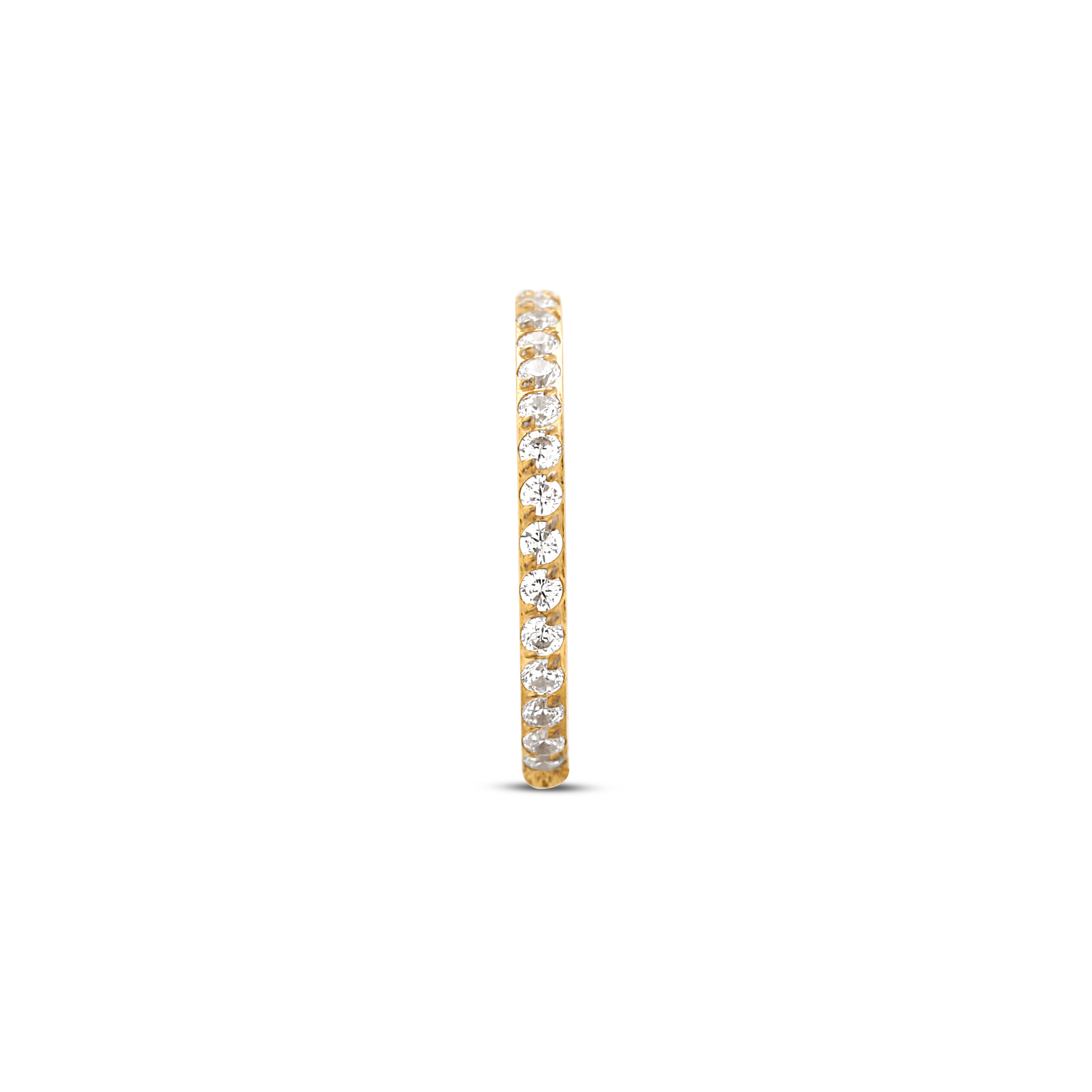 Trident 24kt Gold PVD Titanium Jewelled Hinged Ring