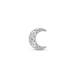 Trident Titanium Threadless Crescent Jewel Moon