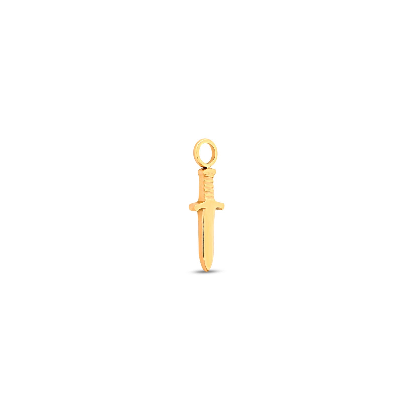 Trident 24kt Gold PVD Titanium Dagger Dangle