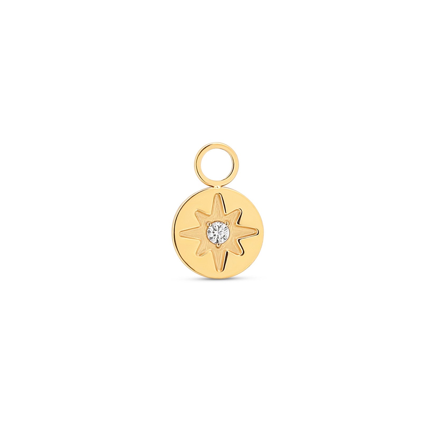 Trident 24kt Gold PVD Titanium Pendant Jewel Star Dangle