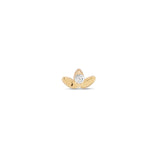 14kt Gold Threadless - 3 Petal Marquise