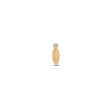 14kt Gold Threadless - Feather