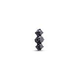 Black Titanium Internal Threaded 3 Prong Set Black Crystal