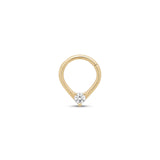 14kt Gold Tear Hinge Ring with Jewel