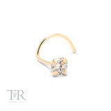 Genuine Diamond Yellow Gold 14kt Nose Stud