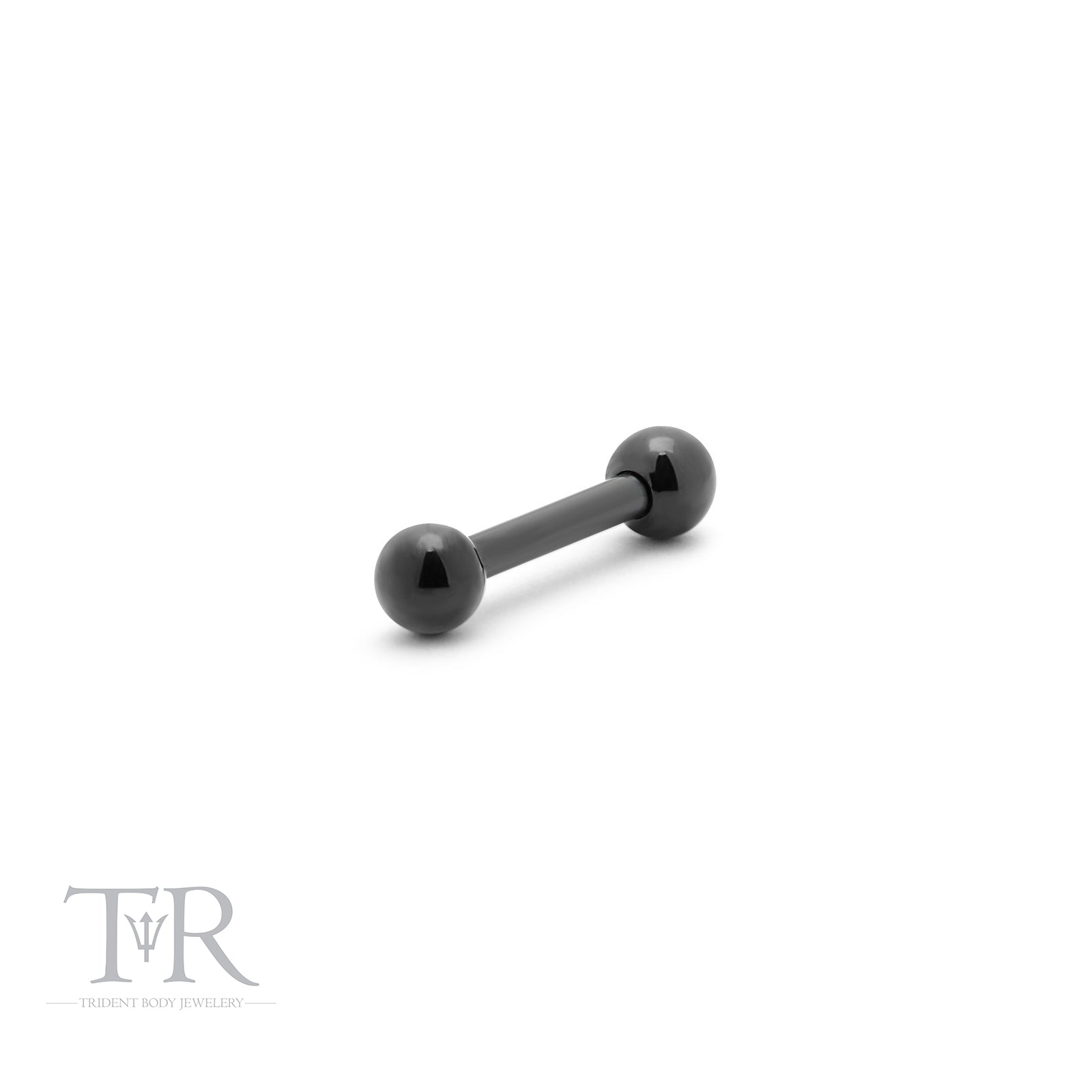 Trident Black PVD Titanium Internally Threaded Straight Barbell