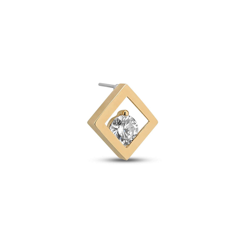 14kt Gold Threadless Attachment - Ada