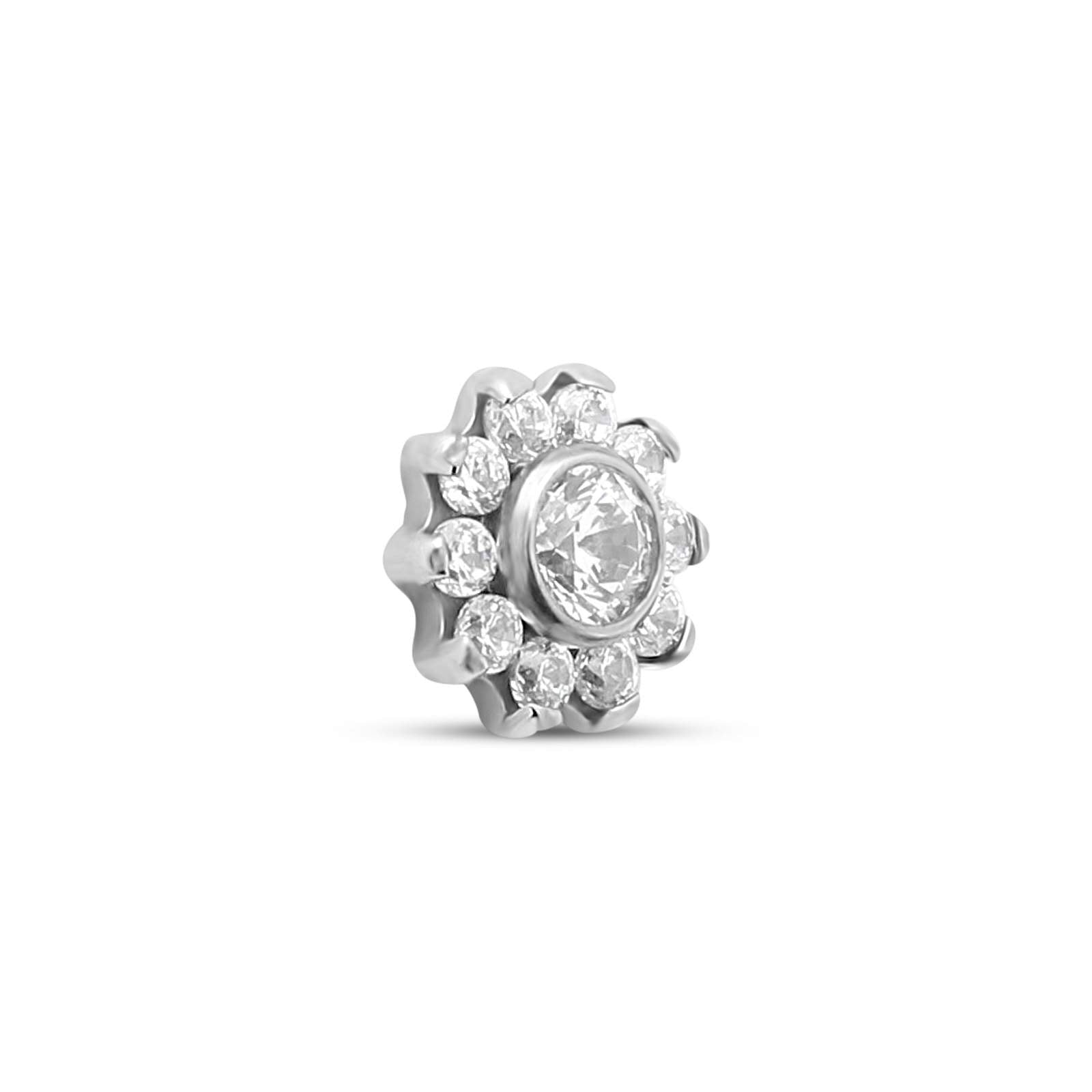 Trident Internally Threaded 10 Petal Jeweled Flower Attachment