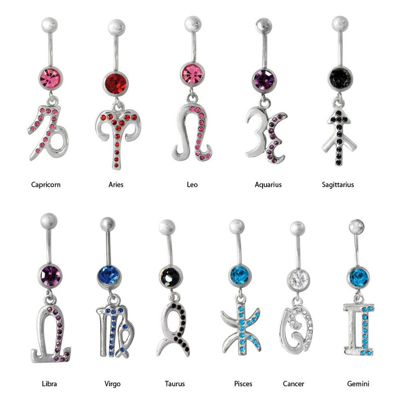 Zodiac Navel Bars