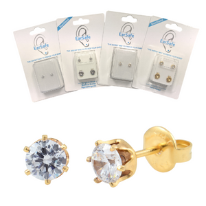 Gold PVD 6mm Crown Set EarSafe Hangsell