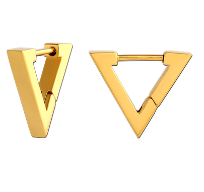 Gold PVD Ear Clicker Triangle