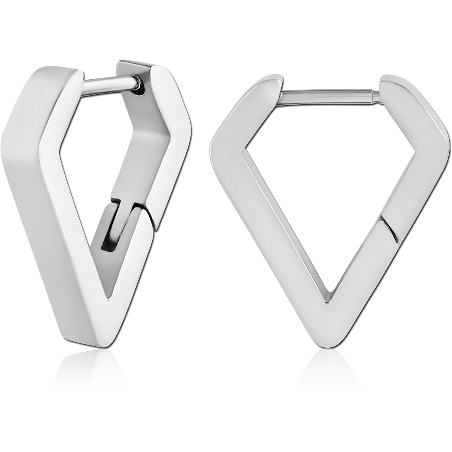 Stainless Ear Clicker Rounded Triangle 1.0mm