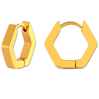 Gold PVD Ear Clicker Hexo