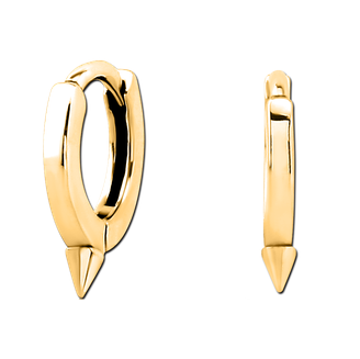 Gold PVD Ear Cuff With Spike 1.2mm x 8mm