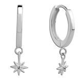 Steel Earring Clicker Star With Jewel 0.8mm x 10mm