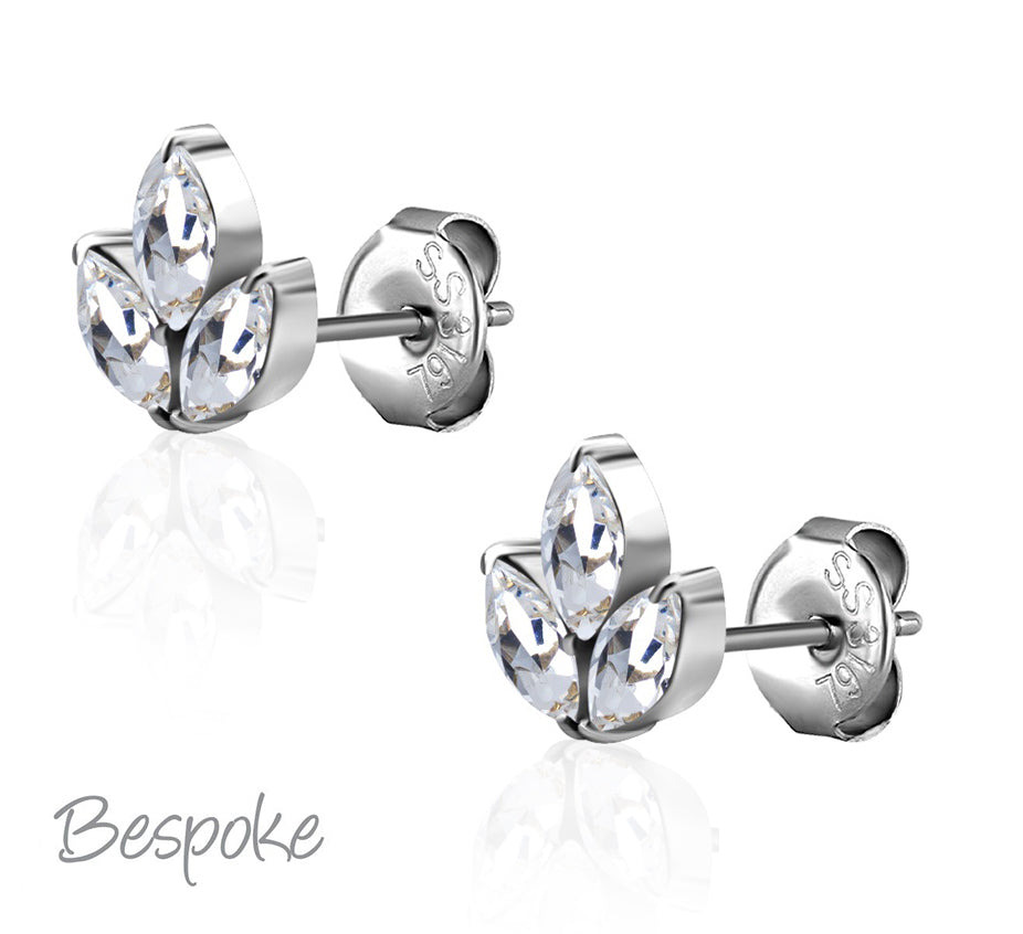 Bespoke Earring 0.8mm Steel Marquise - Pair