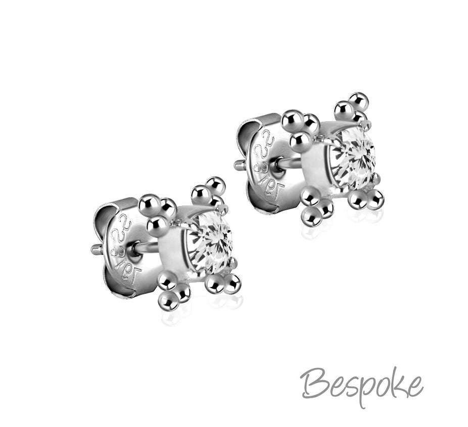 Bespoke Earring Pair Jewelled Cluster - Pair