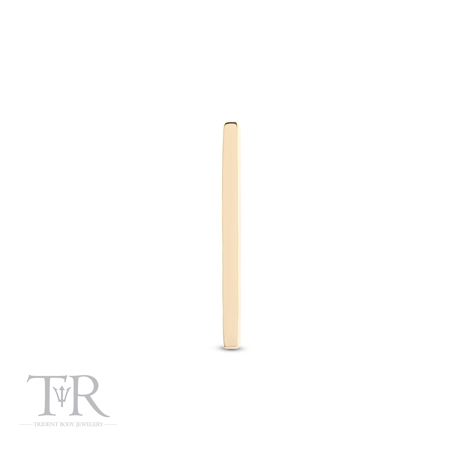 14kt Gold Threadless Straight Bar Attachement
