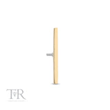 14kt Gold Threadless Straight Bar Attachement