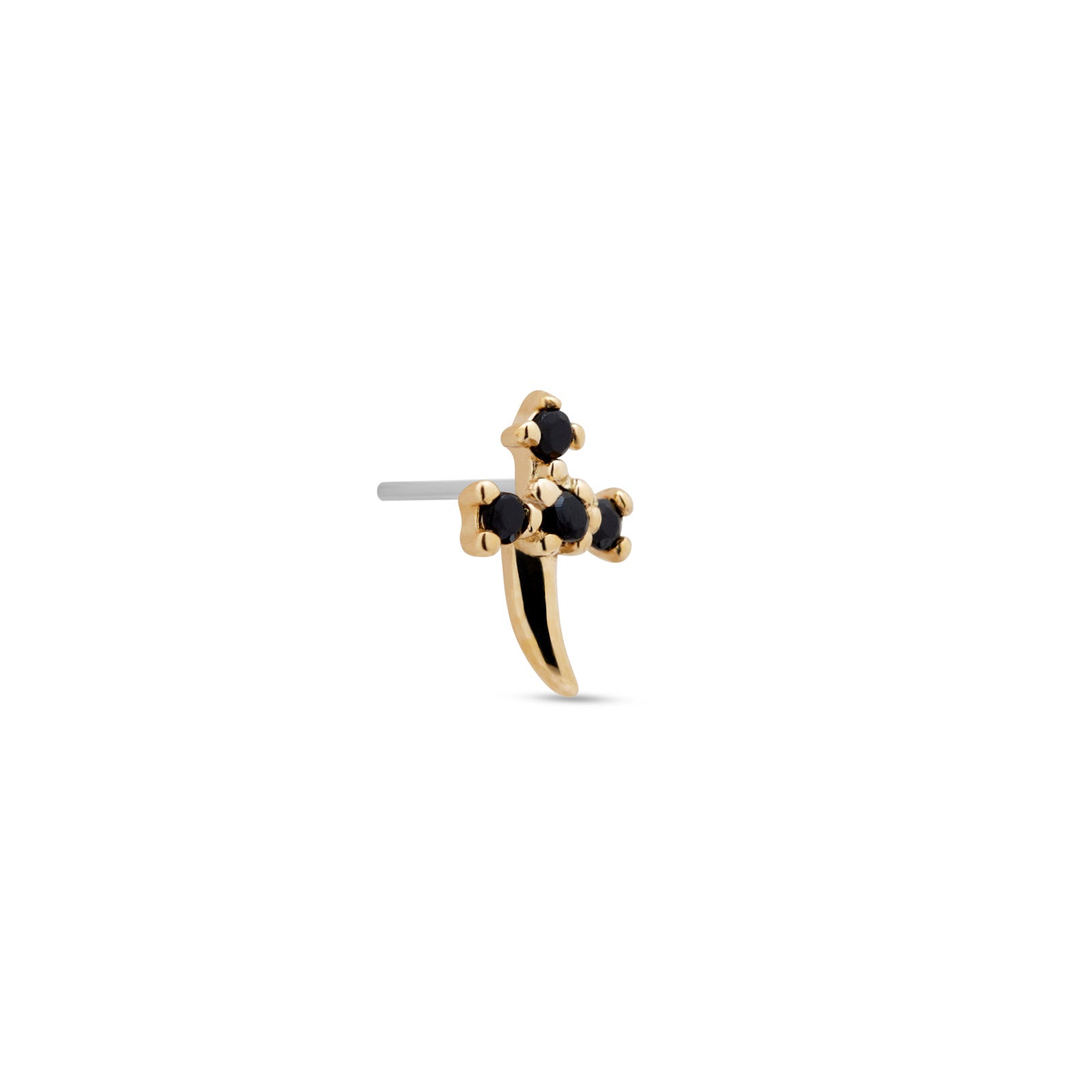 14kt Gold Threadless - Dagger
