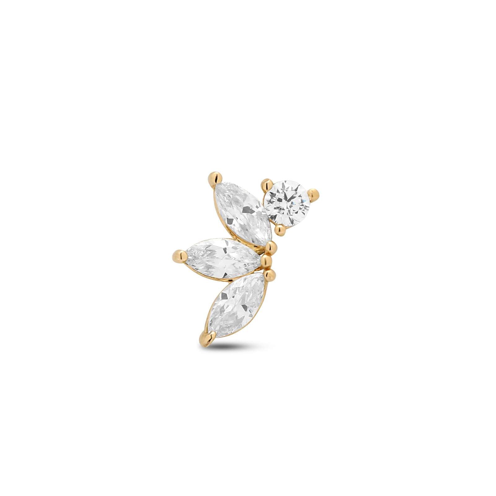 14kt Gold Threadless Attachment - Marta Right