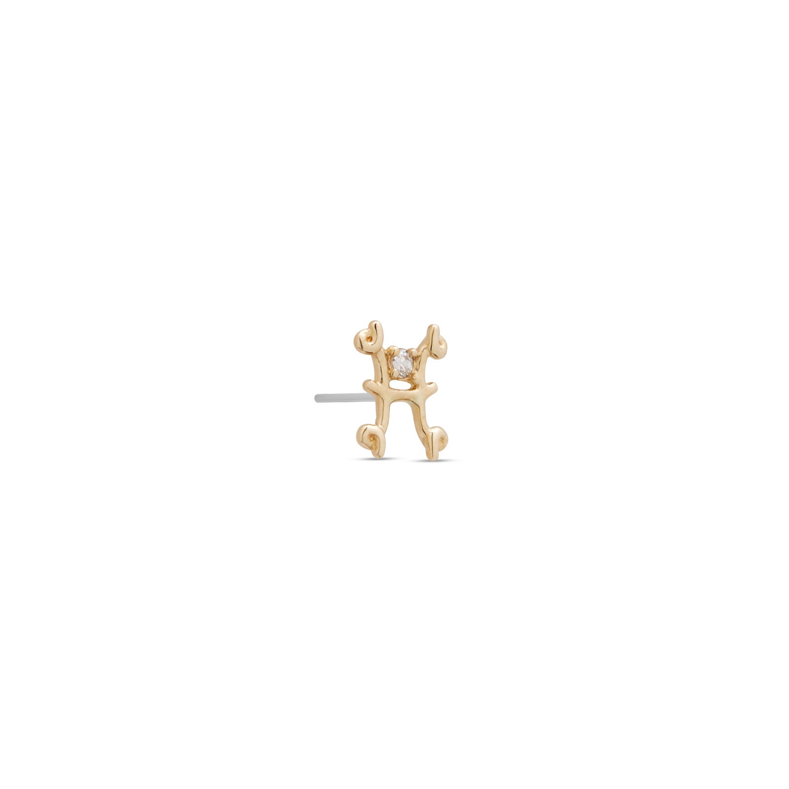 14kt Gold Threadless - Pisces