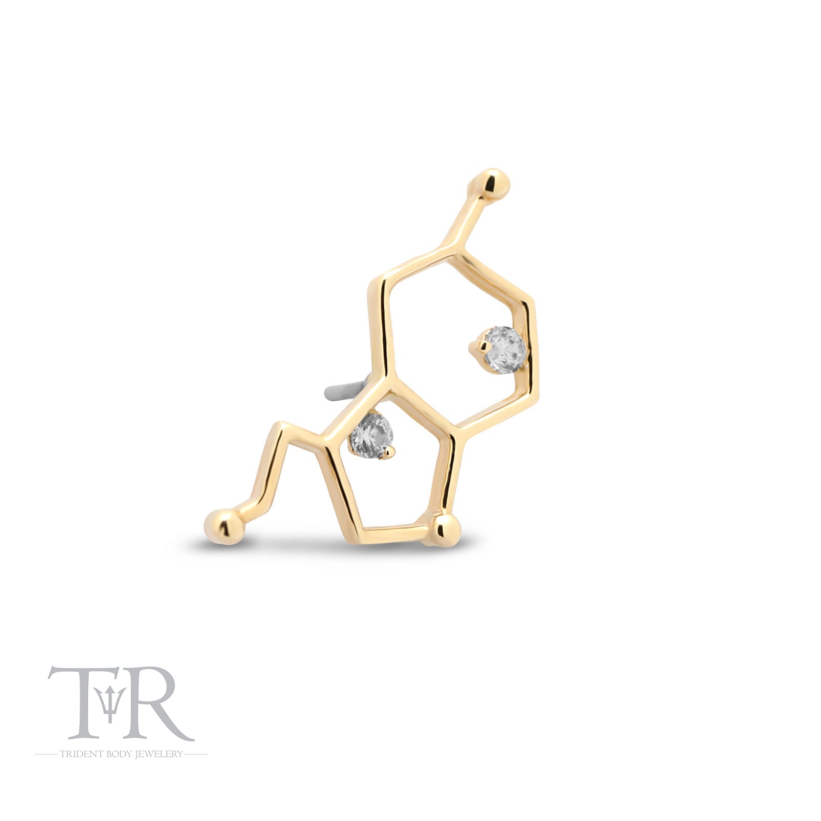 14kt Gold Threadless Serotonin Jewelled Attachement