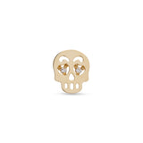 14kt Gold Threadless - Skull With Jewel Eyes