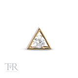 14kt Gold Threadless Jewelled Triangle Attachement