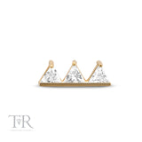 14kt Gold Threadless Triplet Jewelled Spike Attachement