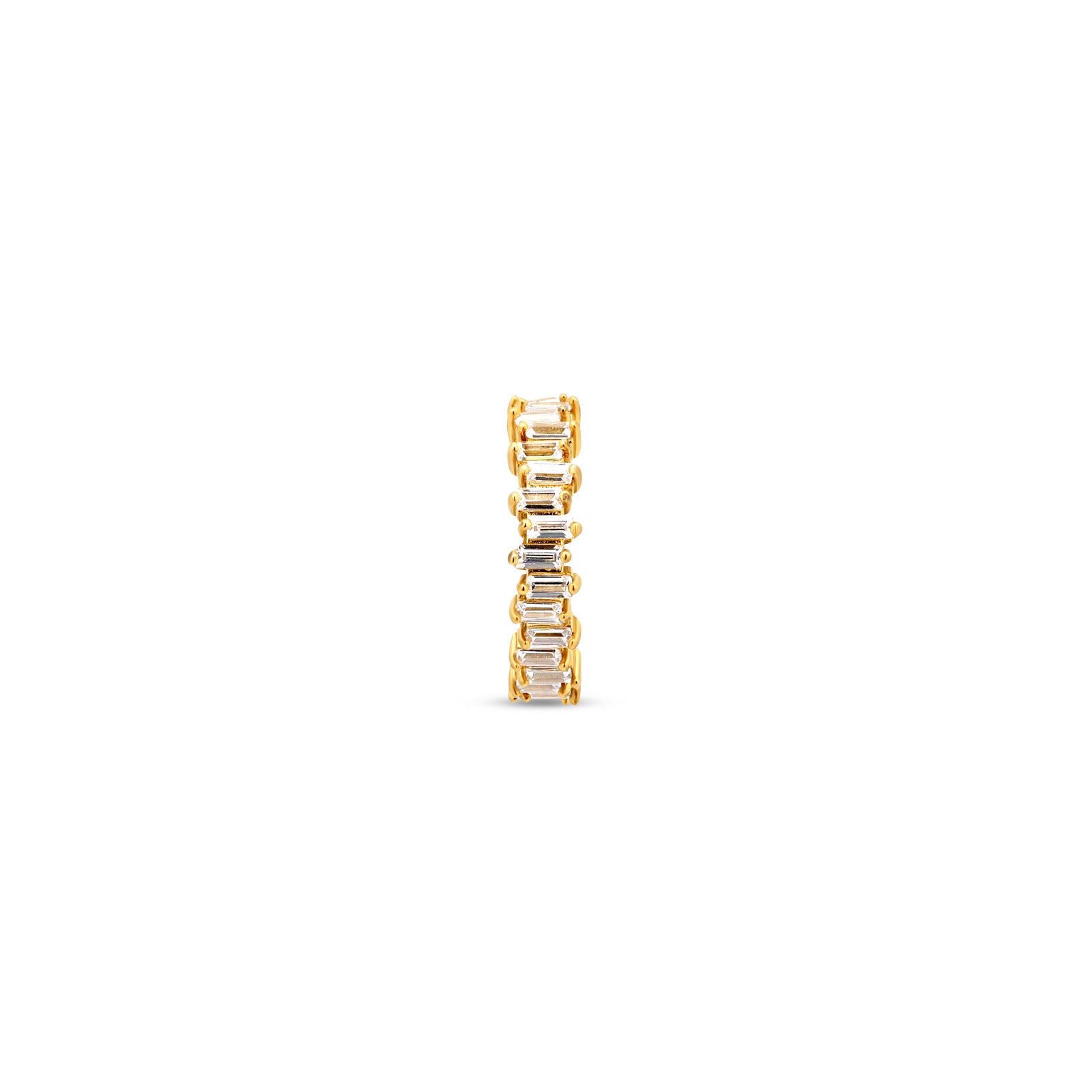 Gold PVD Hinged Jeweled Ring Jaggered 1.2mm x 10mm