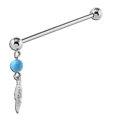 Steel Industrial With Charm & Bead 1.6mm x 36mm