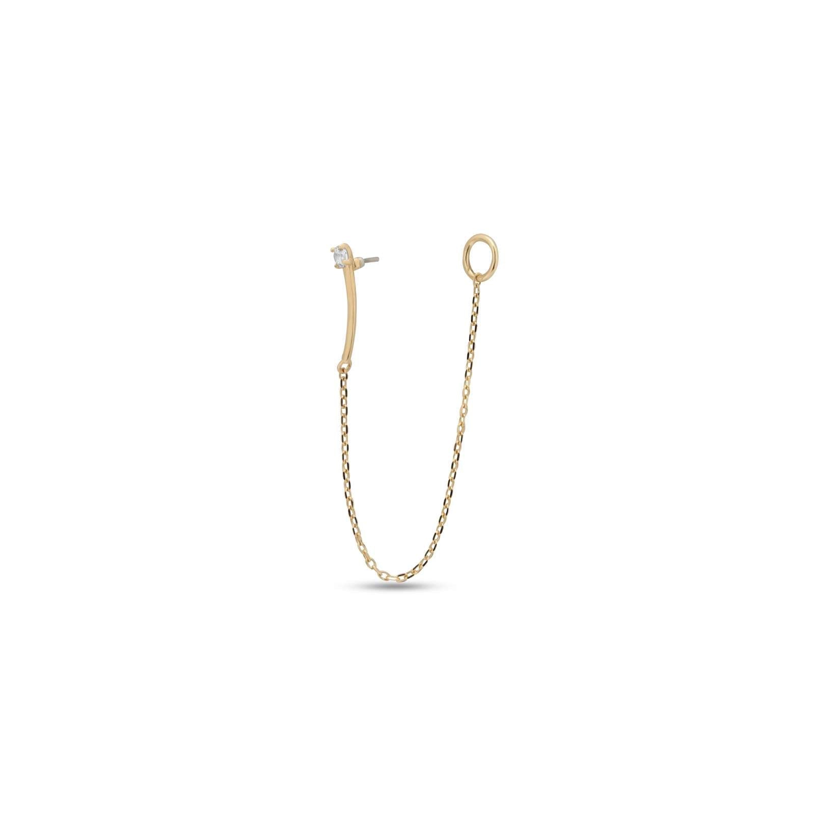 14kt Gold Threadless Attachment - Inoa - Left