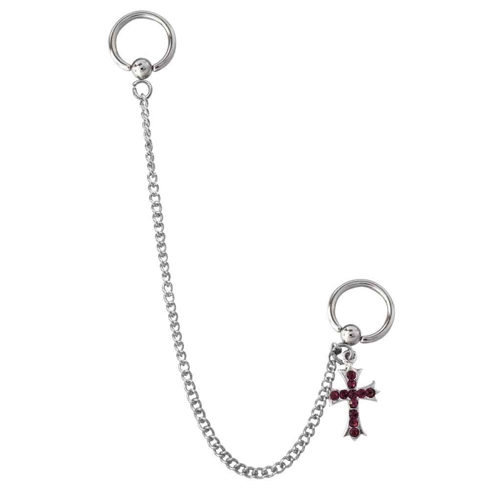 Ear Chain Cross