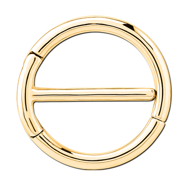 Gold PVD Double Clicker Hinged Nipple Bar 1.6mm x 14mm