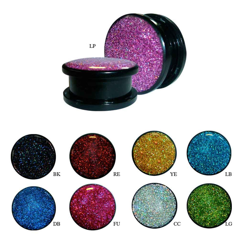 UV Glitter Screw Fit Ear Flesh