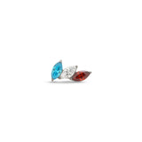 Trident Threadless Marquise Trio - Aqua, Clear, Red Attachment