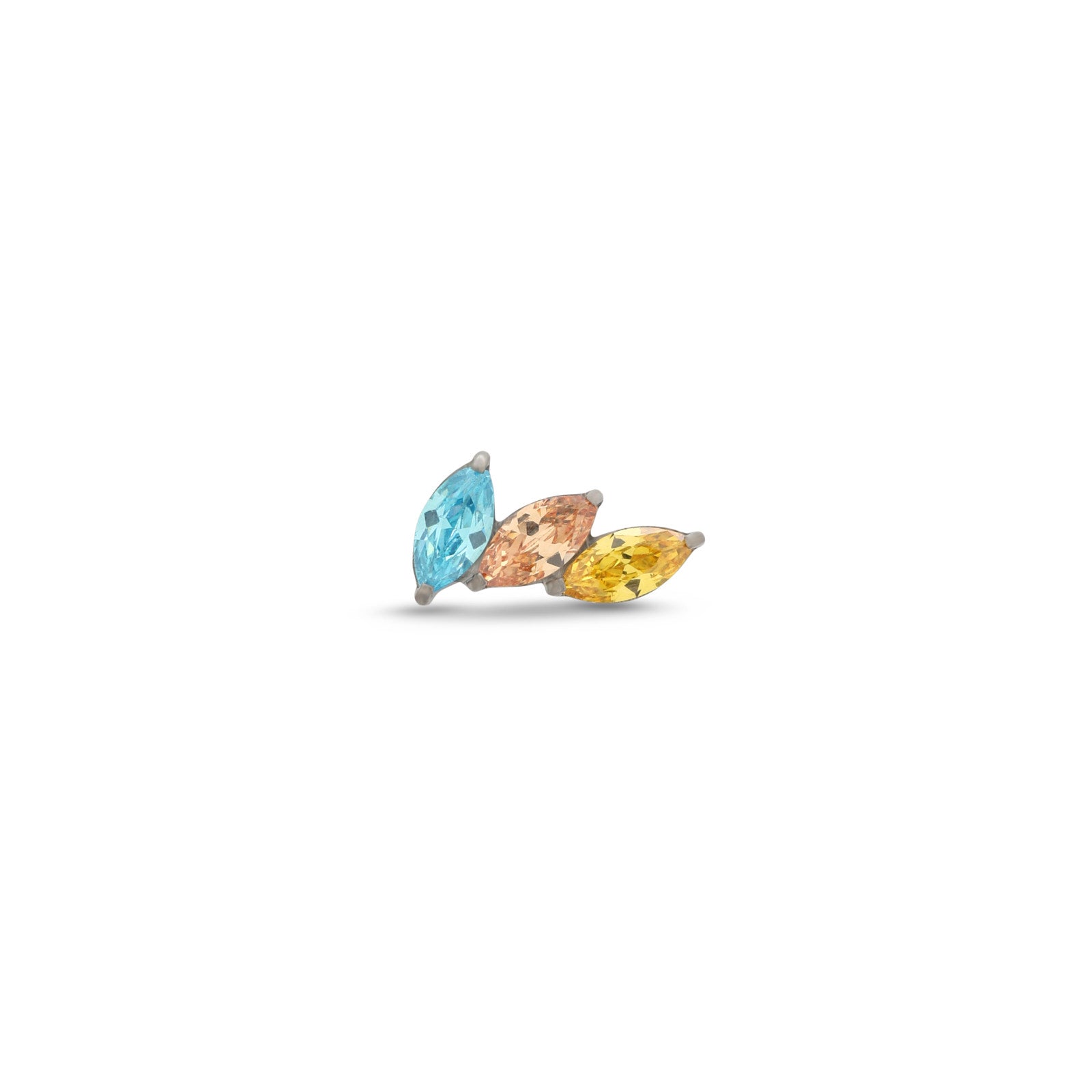 Trident Threadless Marquise Trio - Aqua, Orange, Yellow Attachment