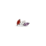 Trident Threadless Marquise Trio - Red, Clear, Purple Attachment