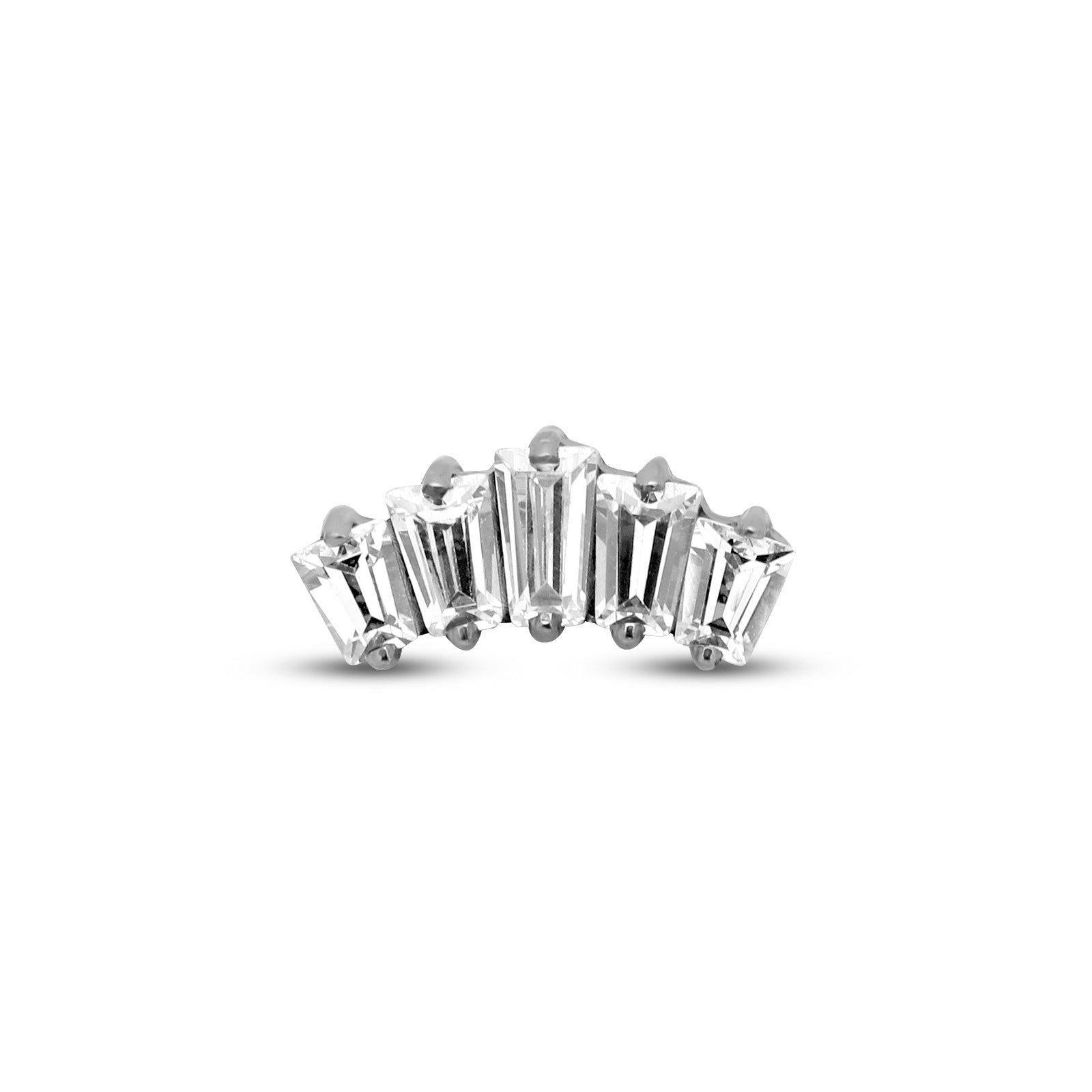 Trident Threadless 5 Prong Jewelled Rectangular Cut Attachment