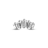 Trident Threadless 5 Prong Jeweled Rectangular Cut Attachment