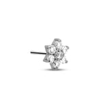 Trident Threadless 6 Petal Flower Jeweled Attachment