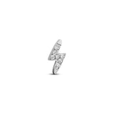 Trident Titanium Threadless Jeweled Lightening Bolt