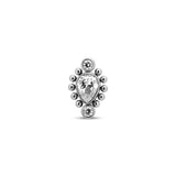 Trident Threadless Cluster 2 Jeweled Beaded Ovate Attachment