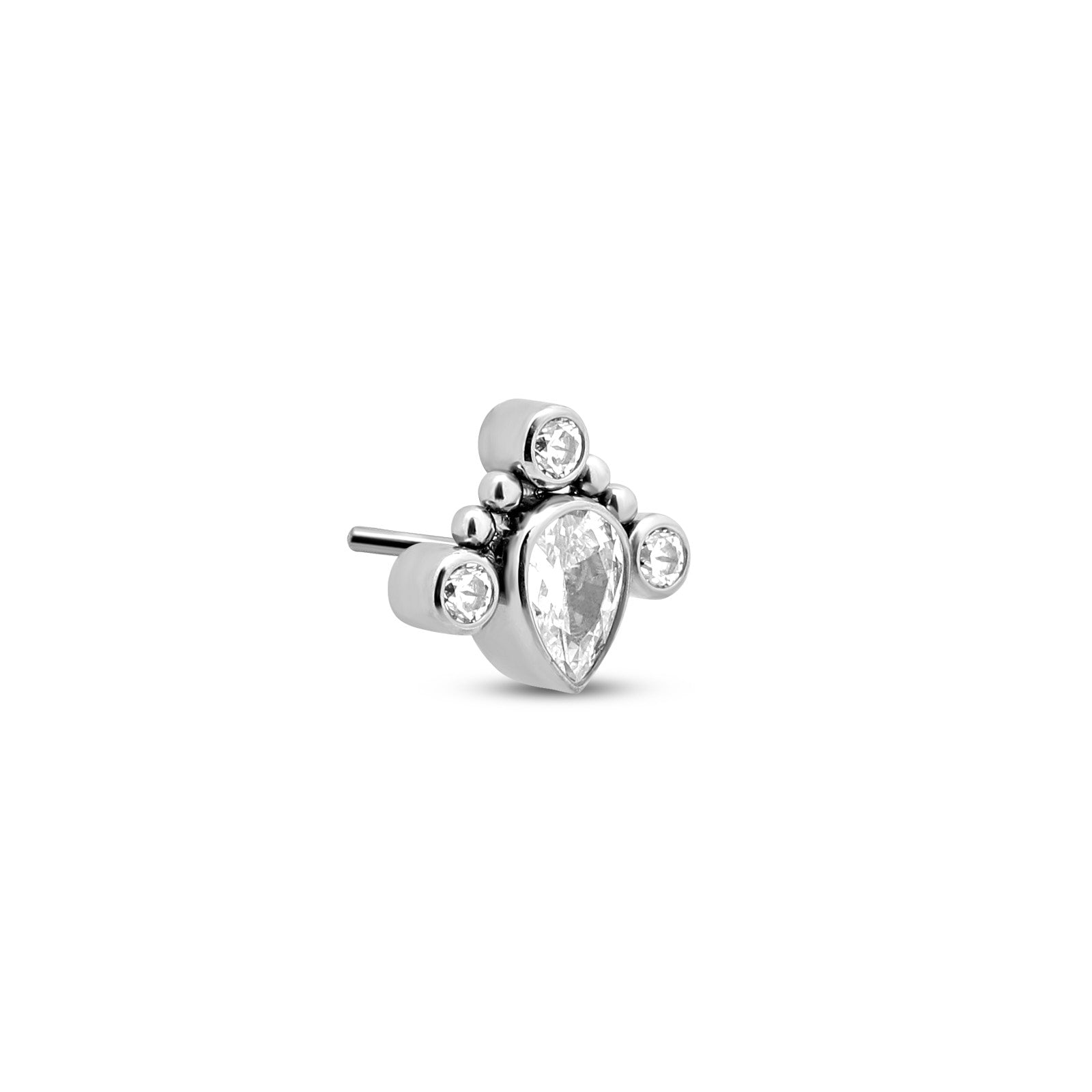Trident Threadless Cluster Jewel - Tear Crown Attachment