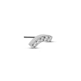 Trident Threadless Curved Jeweled Bar Attachment